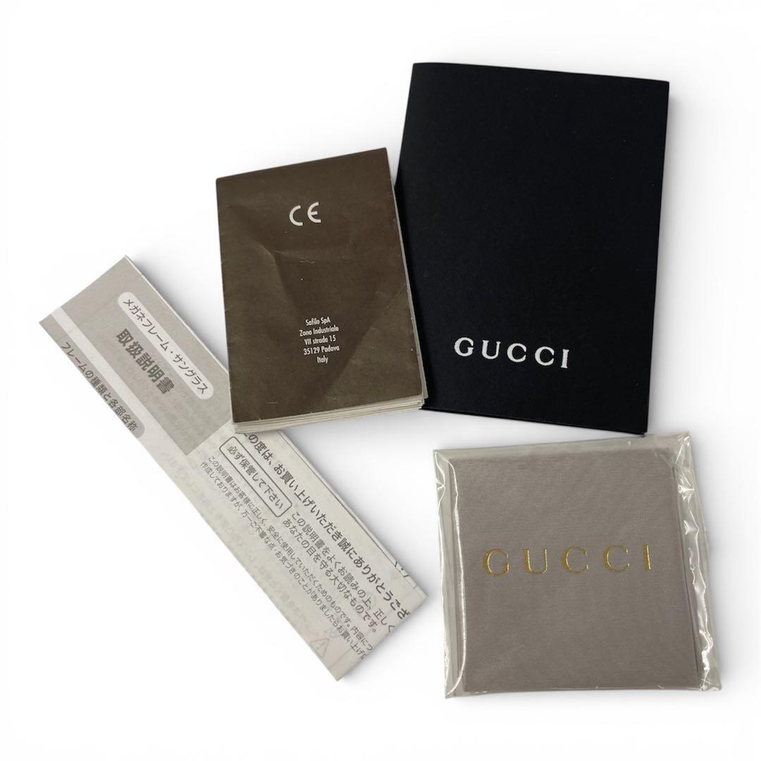 極美品　GUCCI グッチ サングラス ロゴ　ブラック　ビッグフレーム　スクエア
