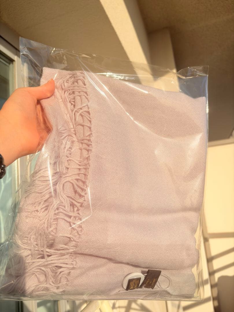 【Loro Piana】✨カシミヤシルク100%大判ストール淡ラベンダー 鑑定済