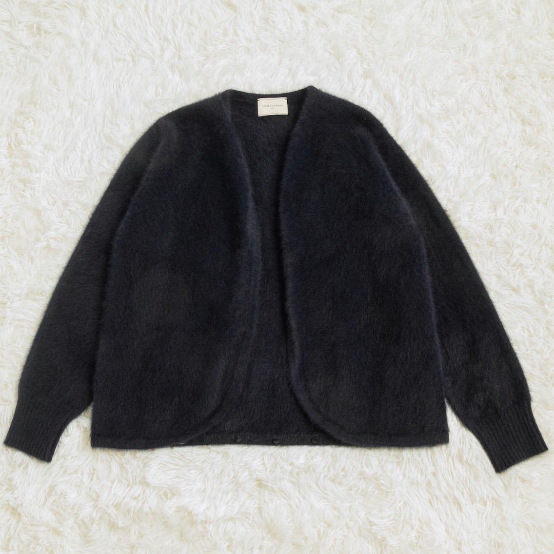 UNITED ARROWS フォックスカシミヤ フリルコンビ カーディガン