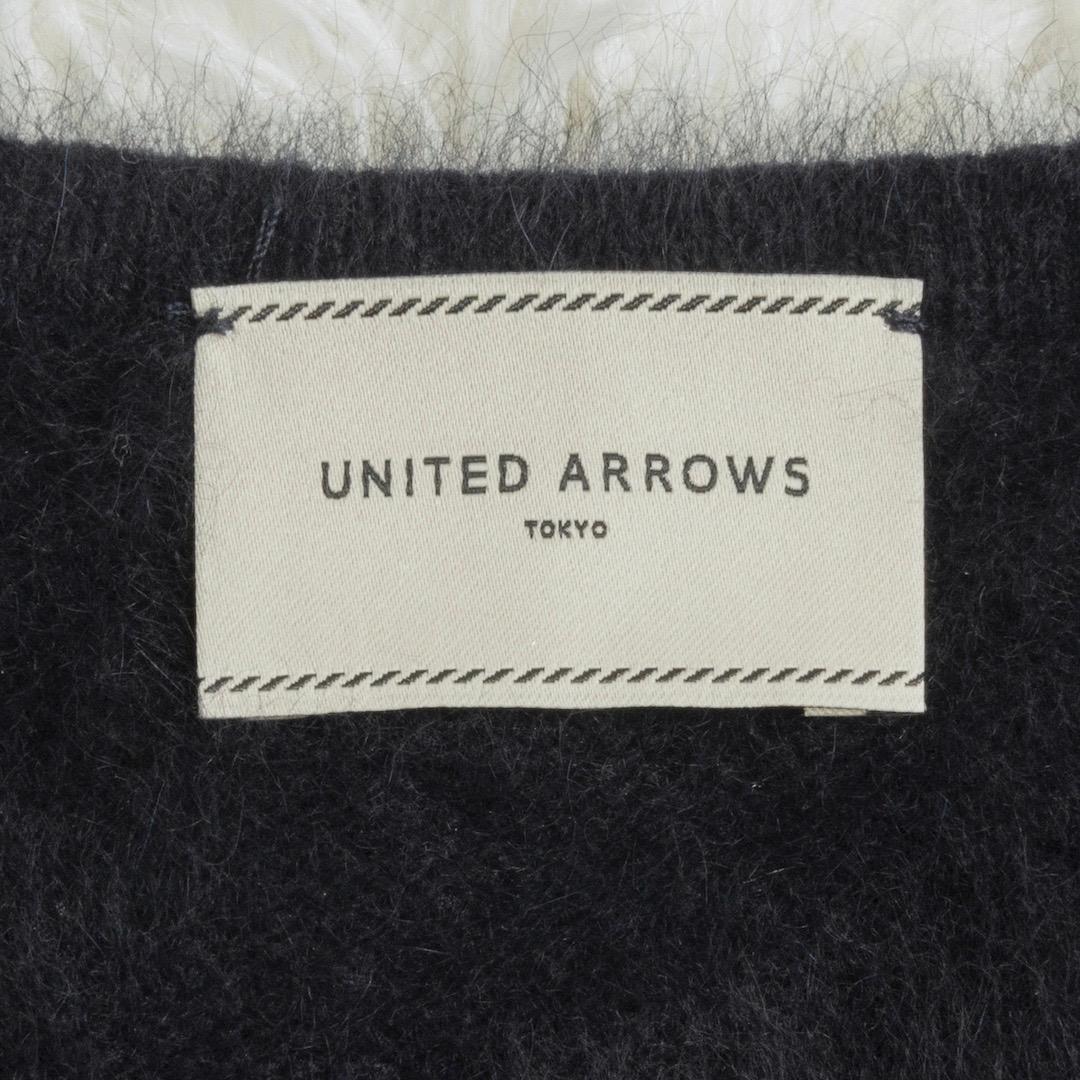 UNITED ARROWS フォックスカシミヤ フリルコンビ カーディガン