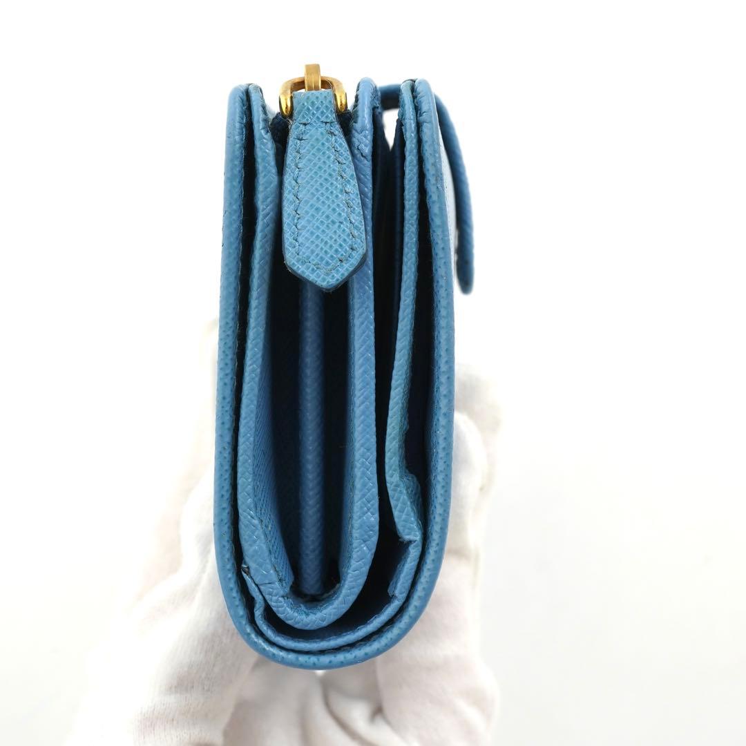 ✨未使用展示品・箱保証書付き✨　PRADA ミニ財布　サフィアーノレザー　L字