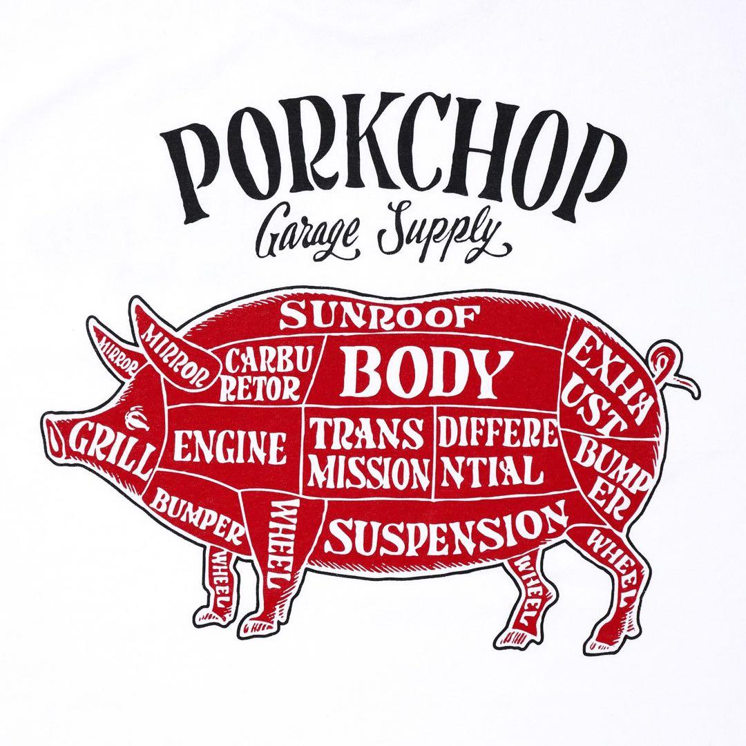 【完売品】 PORKCHOP PORK BACK TEE (White)