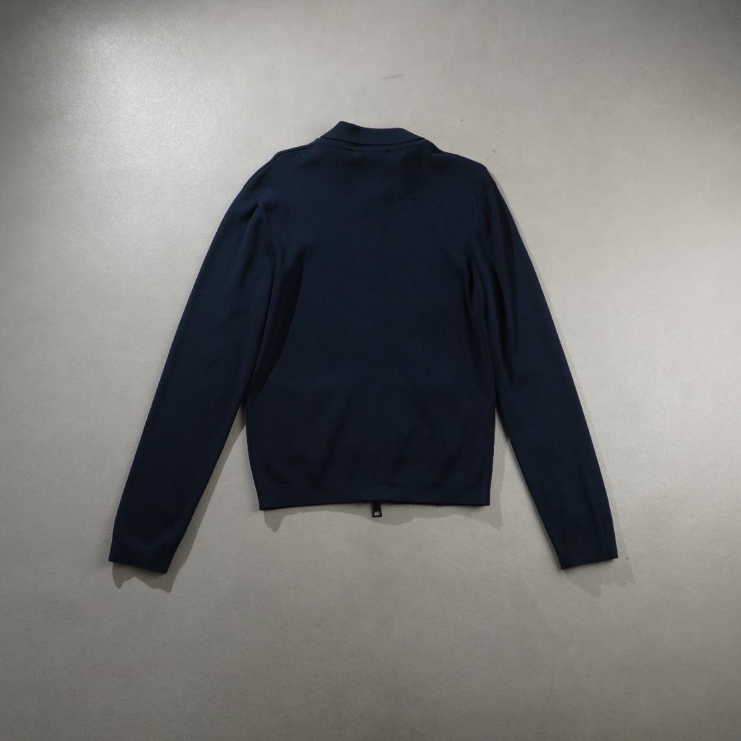 EMPORIO ARMANI ダブルジップニットジャケット 紺/FZ61