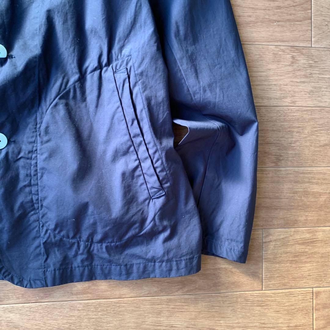 DANTON ダントン 丸襟 コットン シングルジャケット ネイビー 40