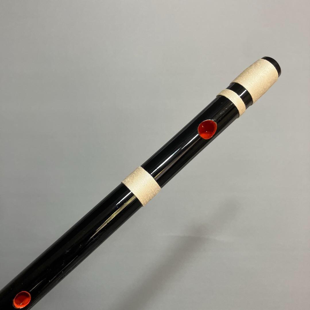 篠笛六本調子　B♭管　CMR6-113 唄物　ドレミ調　黒塗　天地糸巻　西洋音階