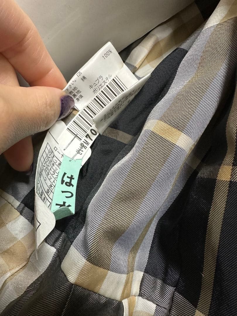 BURBERRY BLUE LABEL フレアトレンチコート ブラック