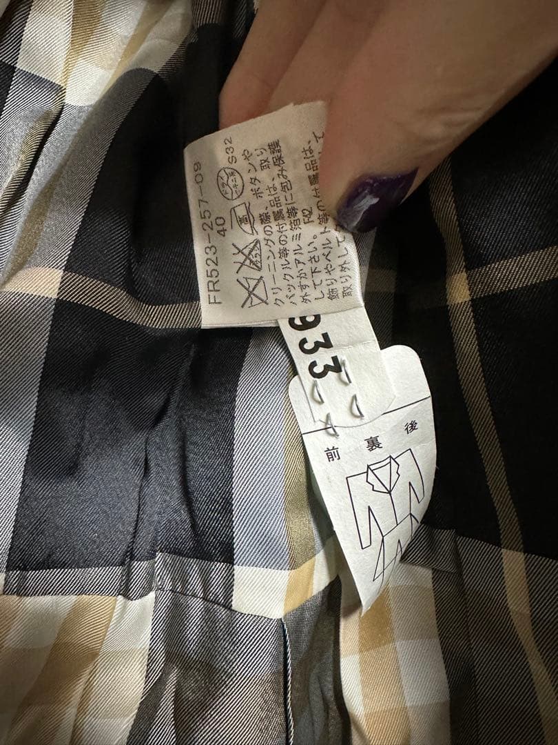 BURBERRY BLUE LABEL フレアトレンチコート ブラック