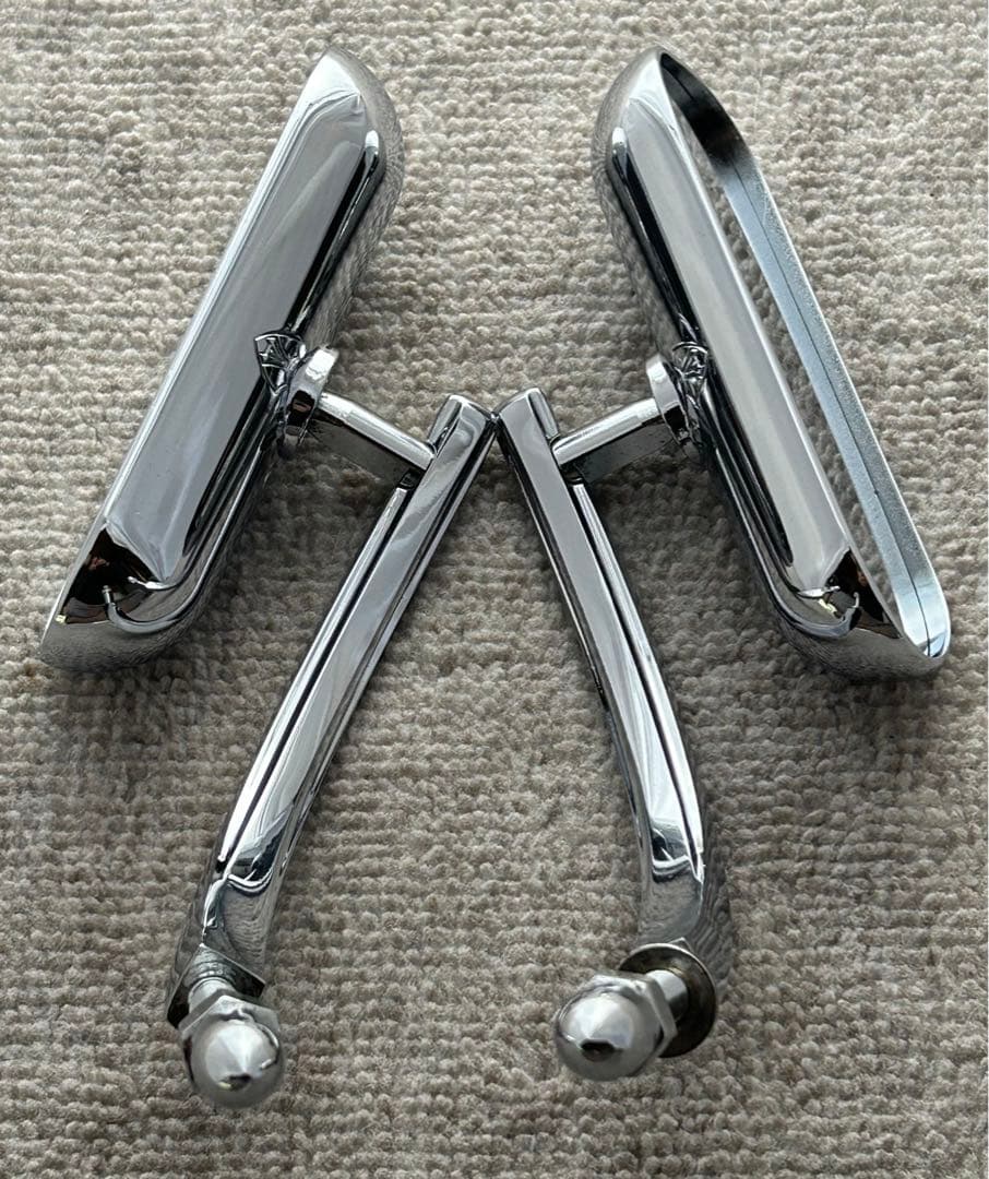 アレンネス　Arlen Ness ミニオーバルミラー クローム　左右セット