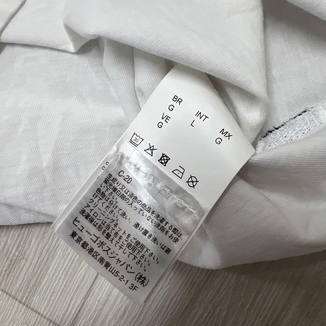 BOSSホワイト ロゴ Tシャツ　大谷翔平　L ボス　美品　白