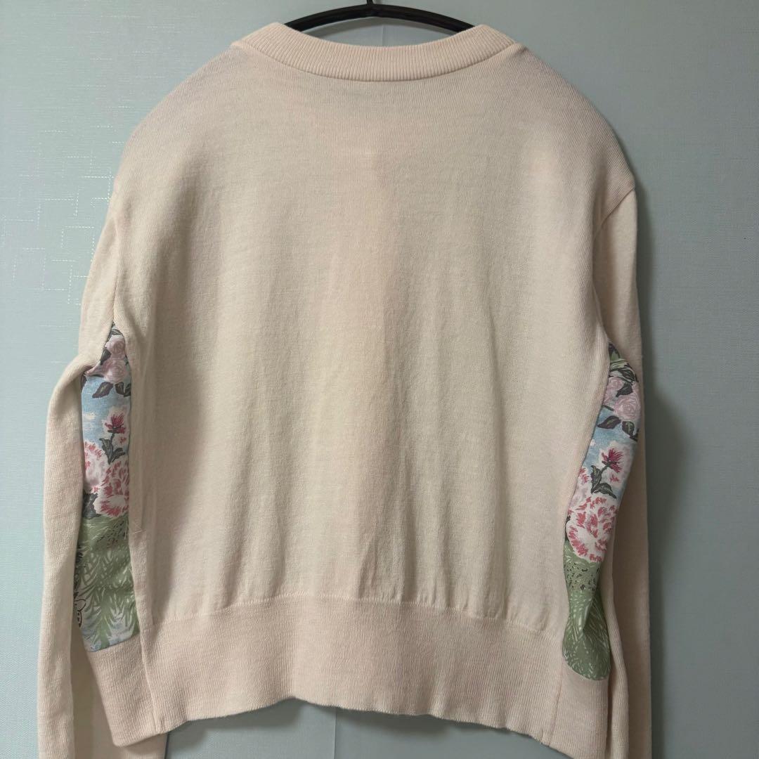 【美品】庭園プリントカーディガンSサイズSEVEN TEN