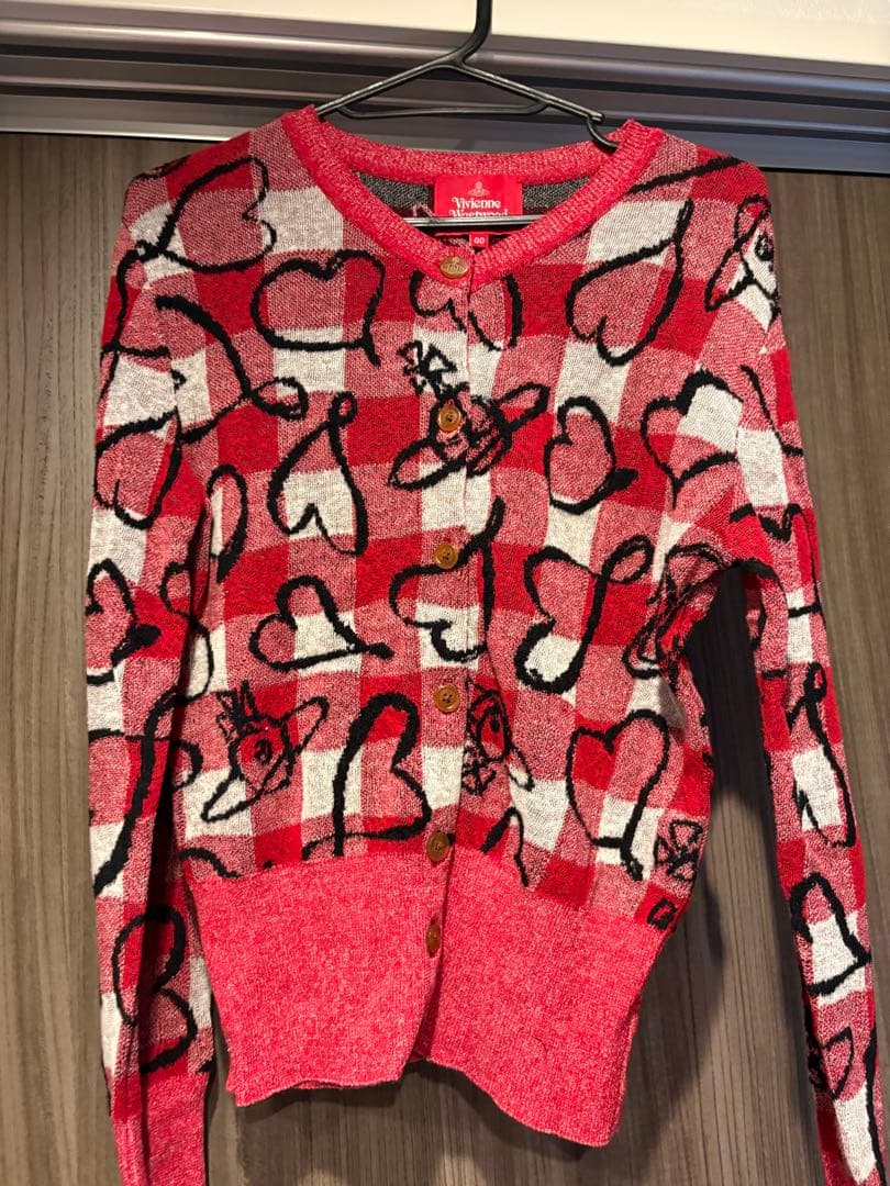 【美品】Vivienne Westwood ハート柄ニットカーディガン