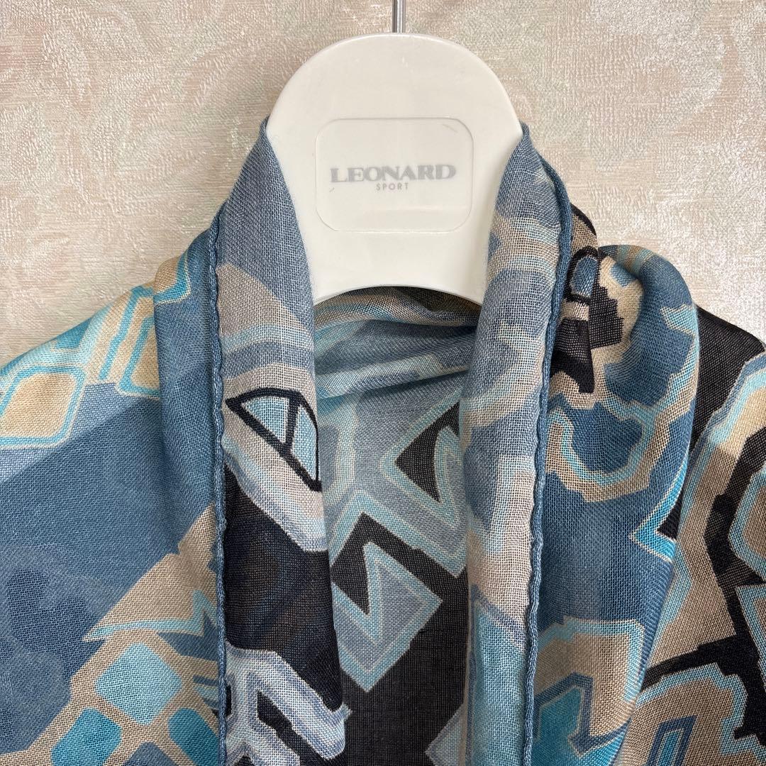 レオナールMADE IN ITALY 70%カシミヤ30%シルク ロングショール