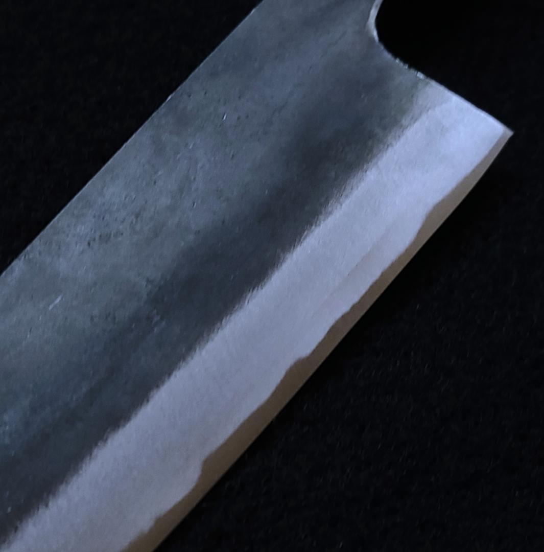 白紙1号 黒打 万能包丁 168㎜ G9401 ベリ柄 月光作 １点物