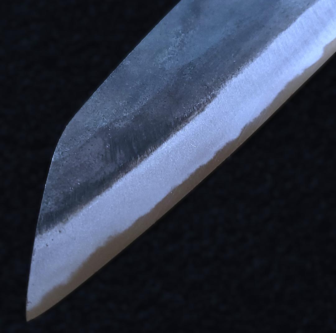 白紙1号 黒打 万能包丁 168㎜ G9401 ベリ柄 月光作 １点物