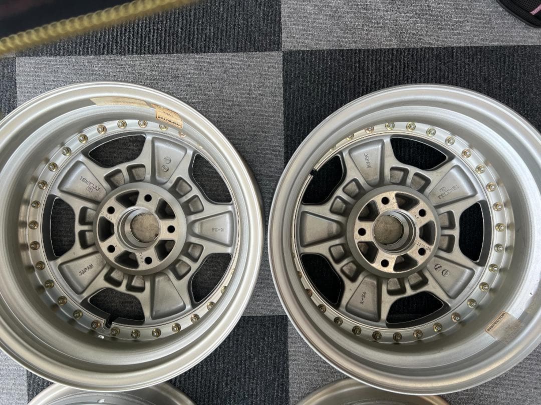 当時物　深リム　16インチF7J　R8J　PCD114.3　5穴　VIP.旧車