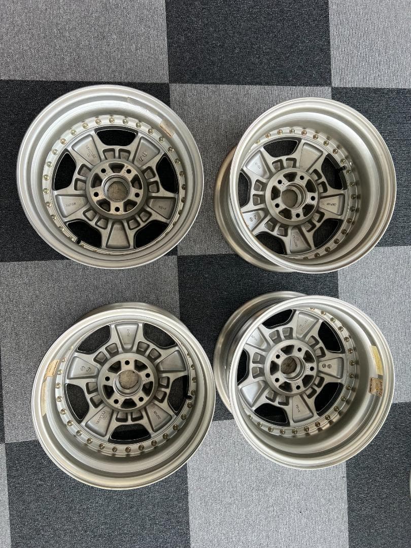 当時物　深リム　16インチF7J　R8J　PCD114.3　5穴　VIP.旧車