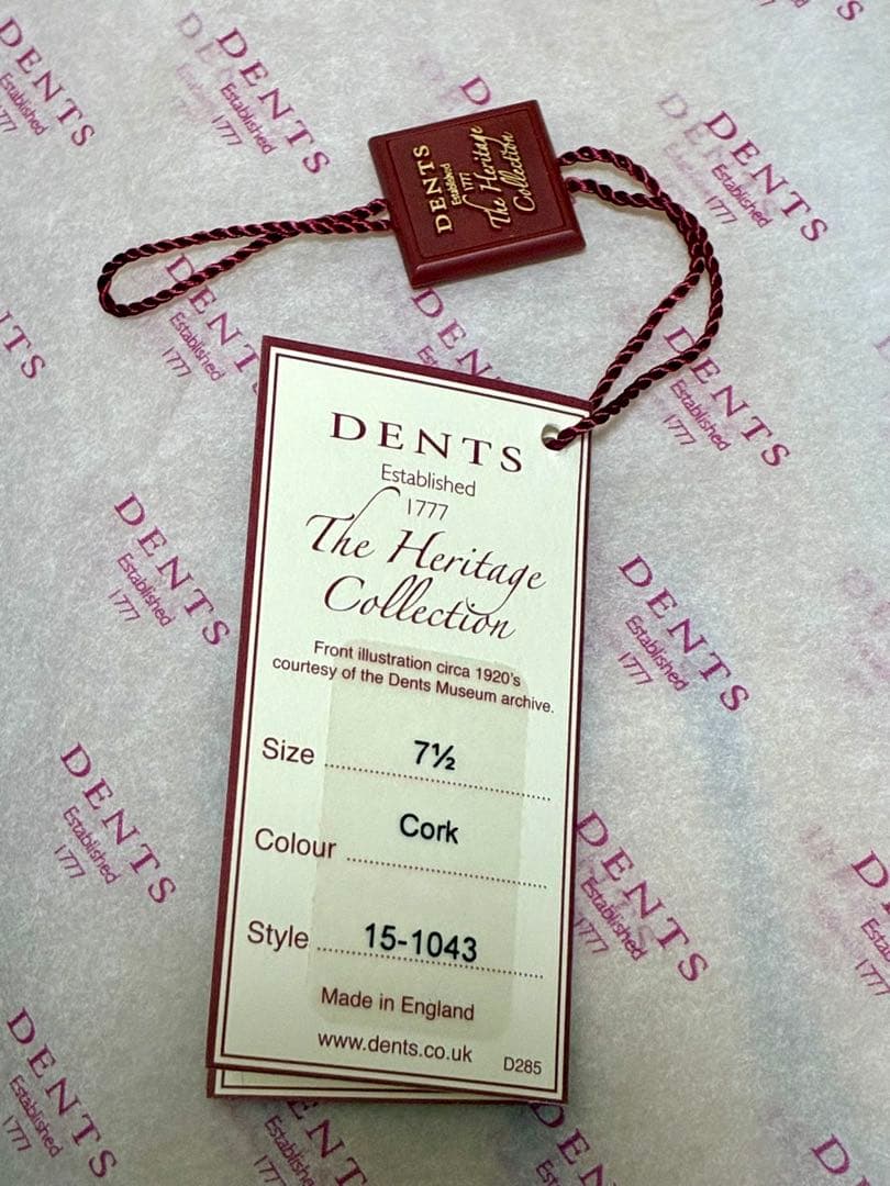 正規品 DENTS ペッカリーグローブ（裏地なし） 15-1043 7 1/2