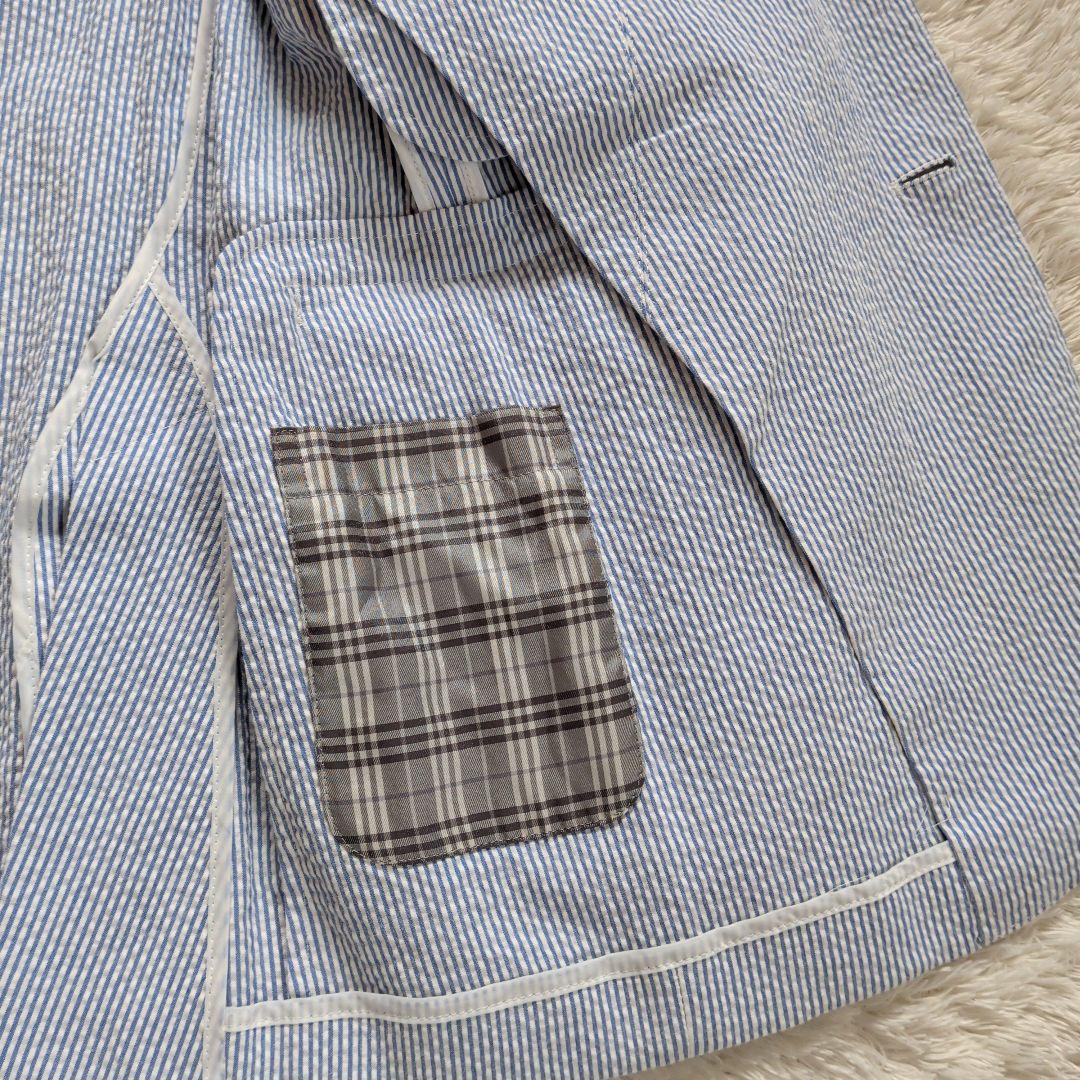 BURBERRY BLACKLABEL シアサッカーテーラードジャケット L