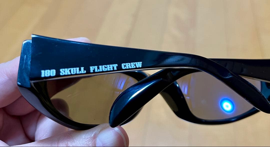 【SKULLFLIGHT】 180 Shade 偏光ミラーサングラス ケース付