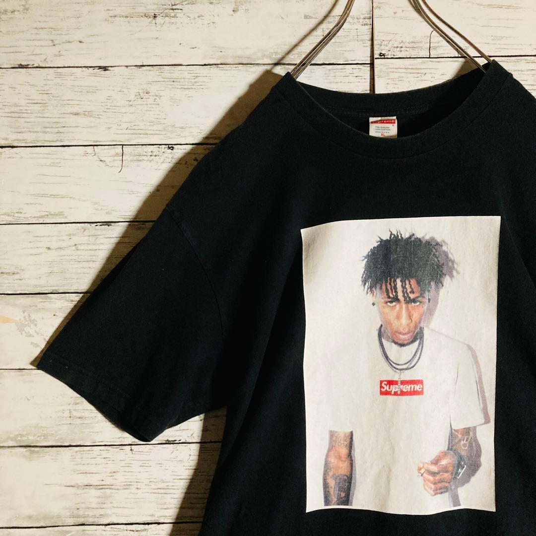 【超人気モデル】シュプリーム☆センターロゴ　Tシャツ　ヤングボーイ　即完売
