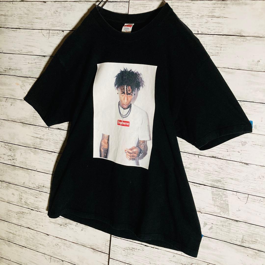 【超人気モデル】シュプリーム☆センターロゴ　Tシャツ　ヤングボーイ　即完売