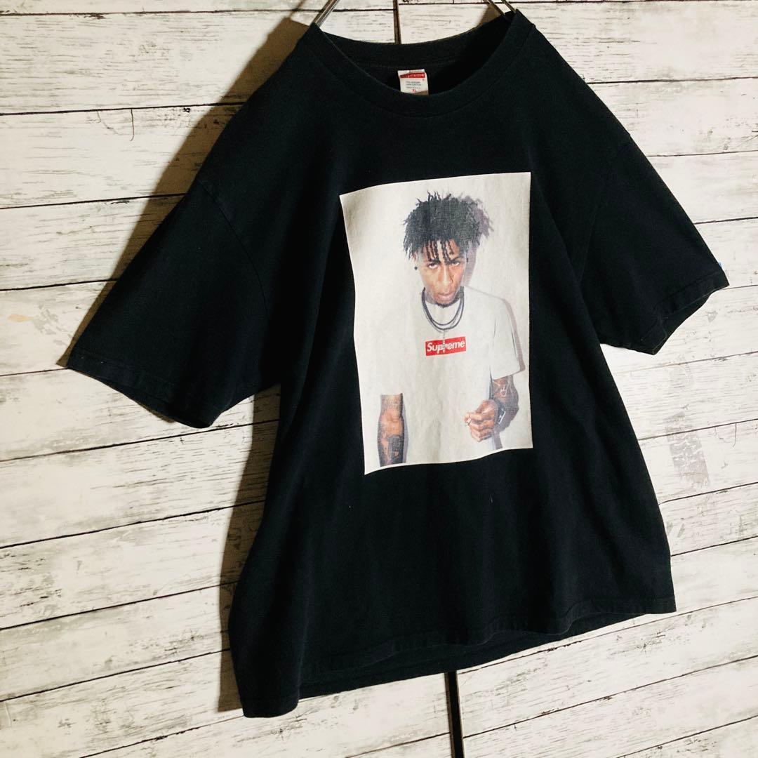 【超人気モデル】シュプリーム☆センターロゴ　Tシャツ　ヤングボーイ　即完売