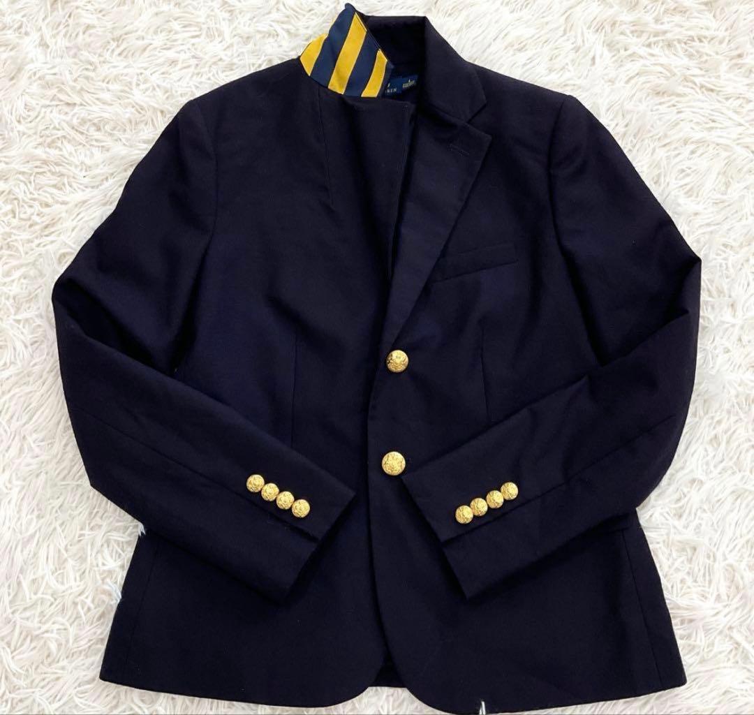 POLO ポロラルフローレン　ブレザー　ジャケット　金ボタン　ネイビー　紺