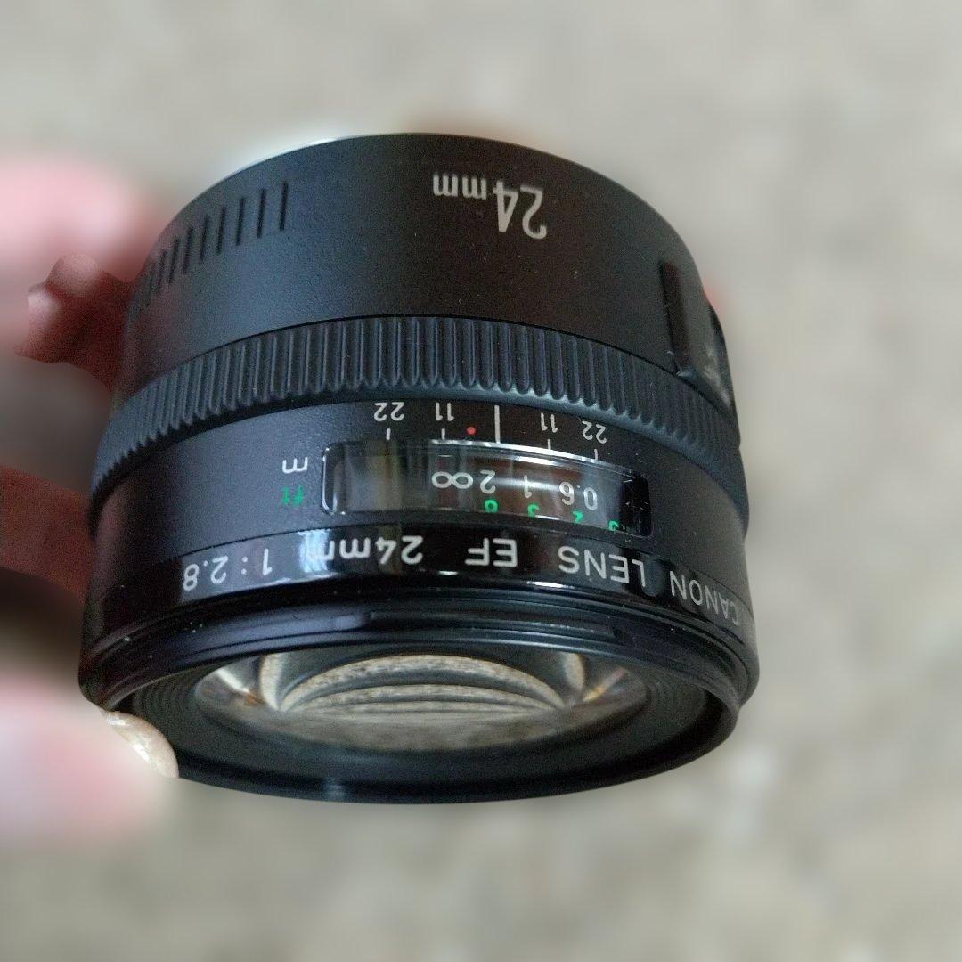Canon LENS EF 24mm f/2.8 レンズ キャップ ケース付き