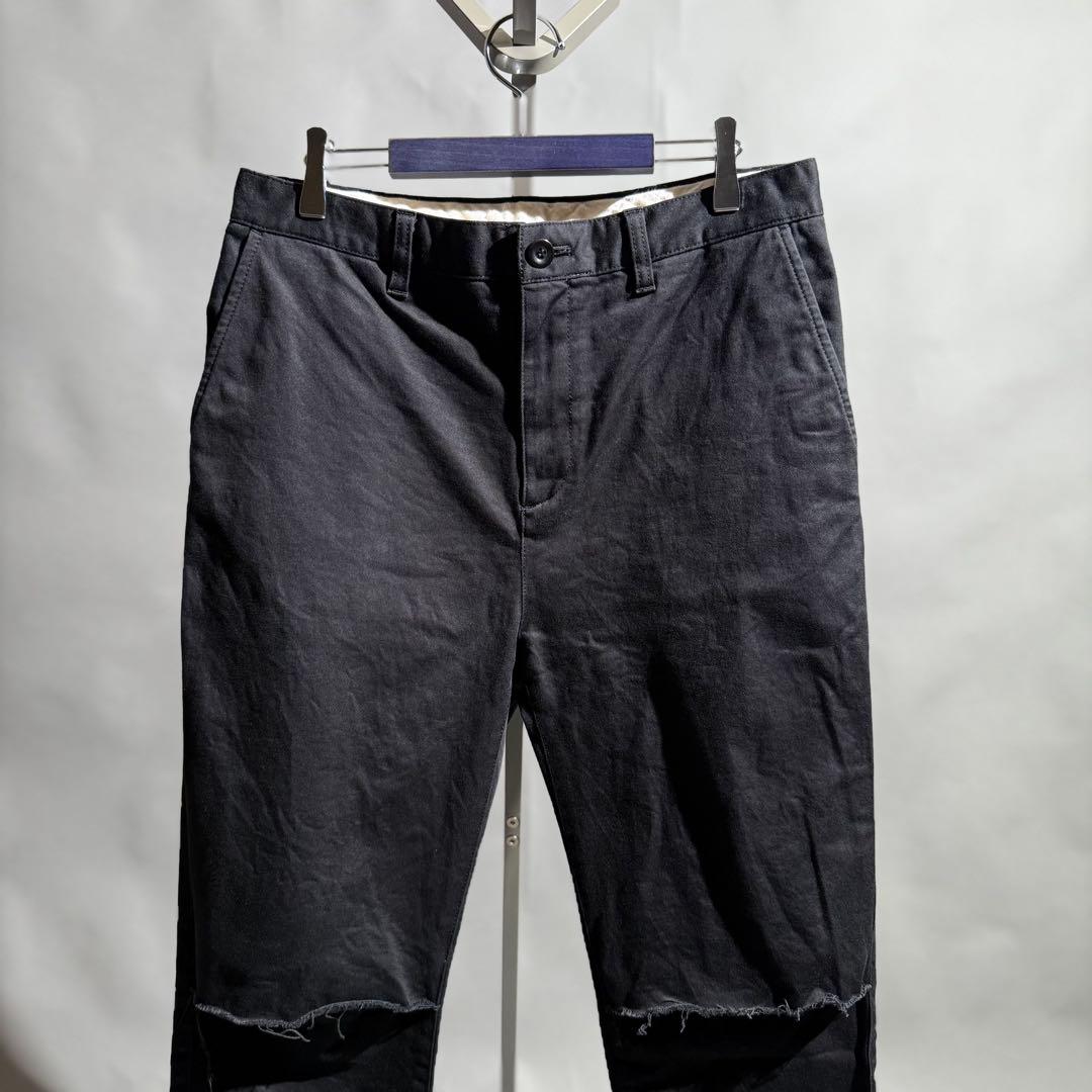美品 UNDERCOVER 18SS 膝破れパンツ size3 BLACK