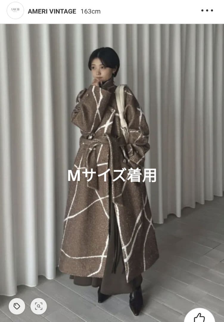 Ameri　LITTLE FLARE LINE ART LONG COAT