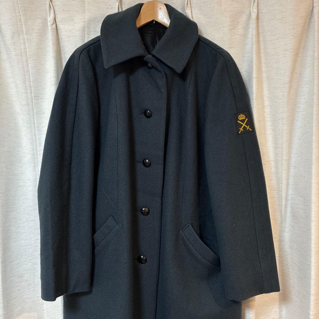 CBV KARLSKRONA ウールコート スウェーデン軍 ネイビー 42
