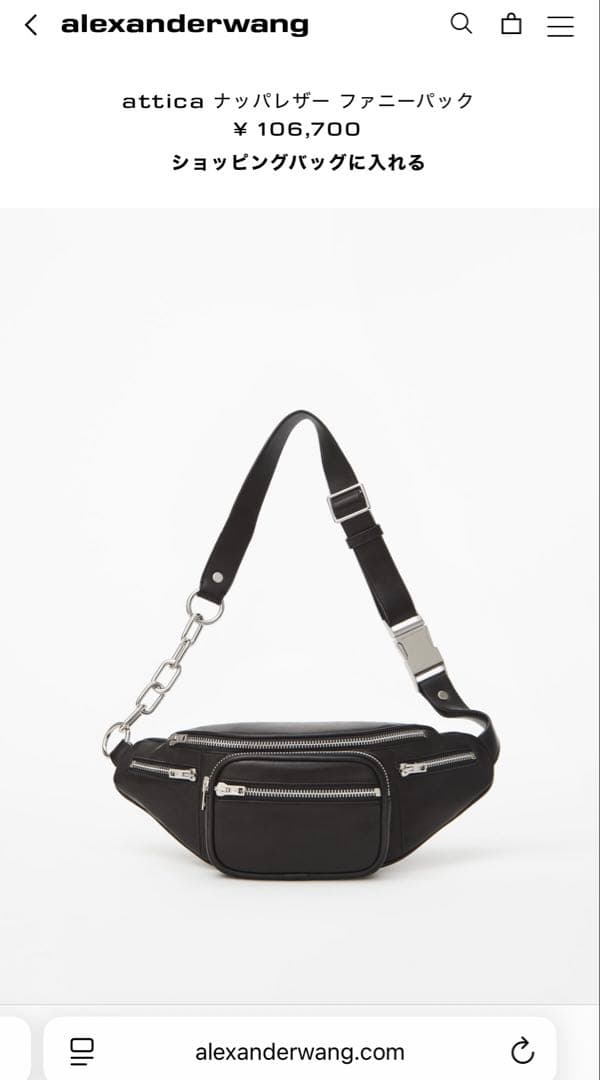 alexanderwang ボディバッグ 黒