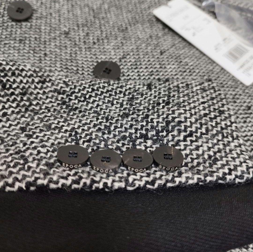 定価12万 EPOCA エポカ ロングコート シルク混 　ツイード グレー