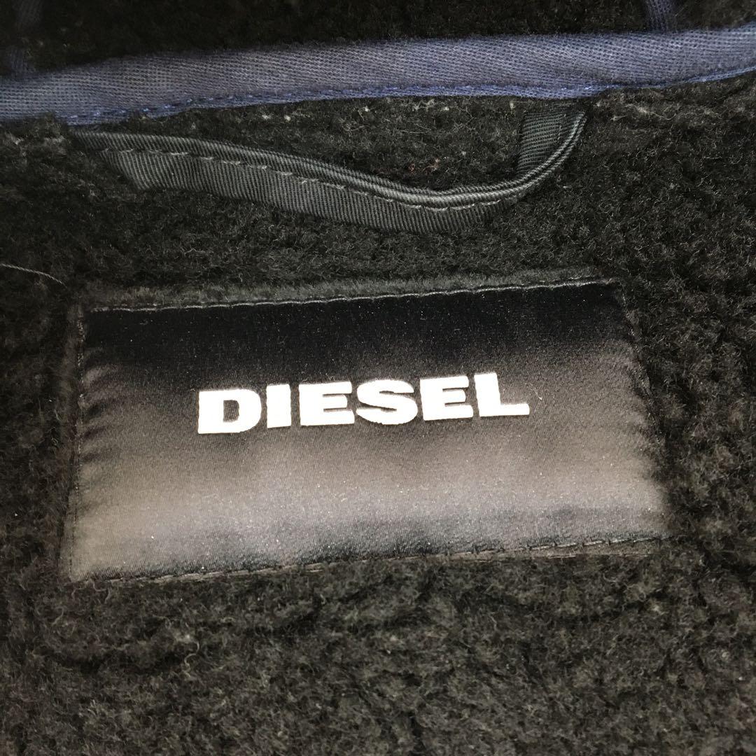 DIESEL ディーゼル ロングコート フード ジップ 裏ボア Iライン スリム