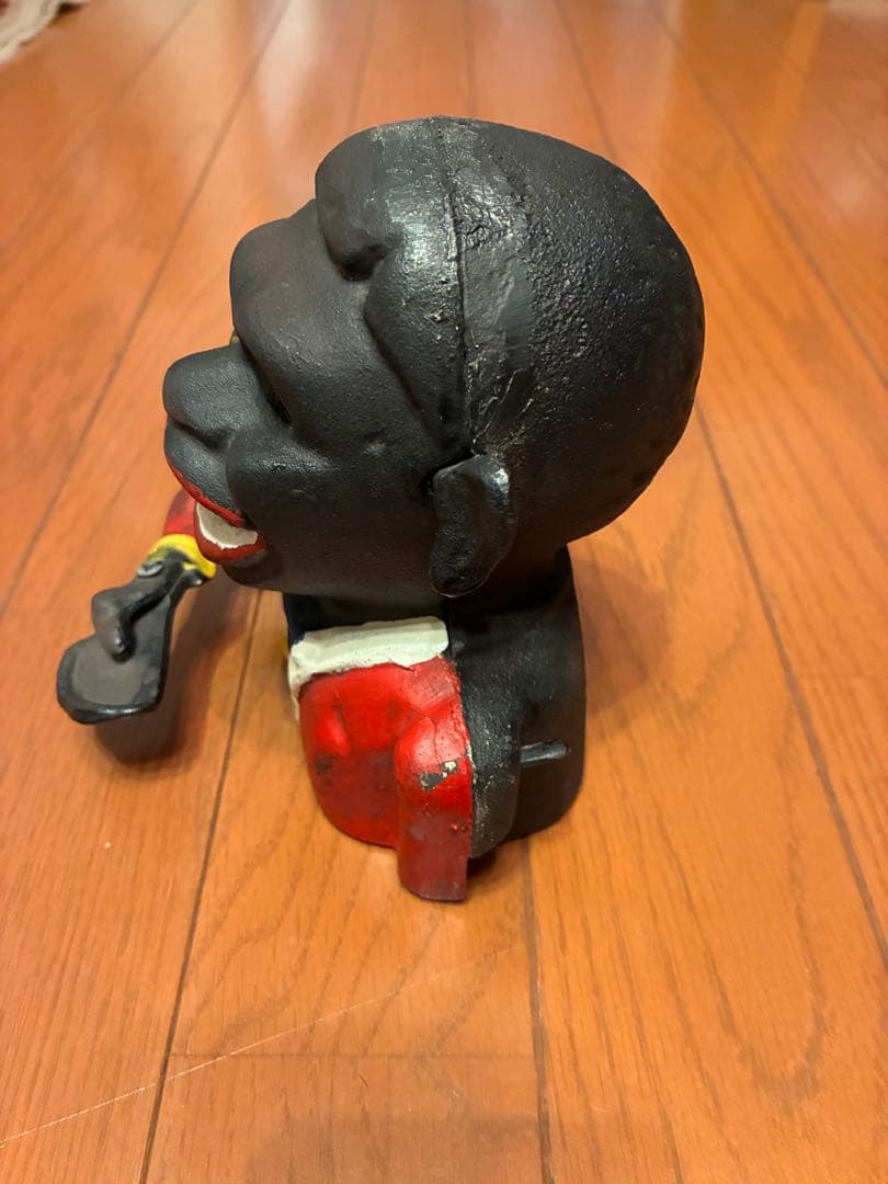 メカニカルバンク　アイアンバンク　黒人貯金箱