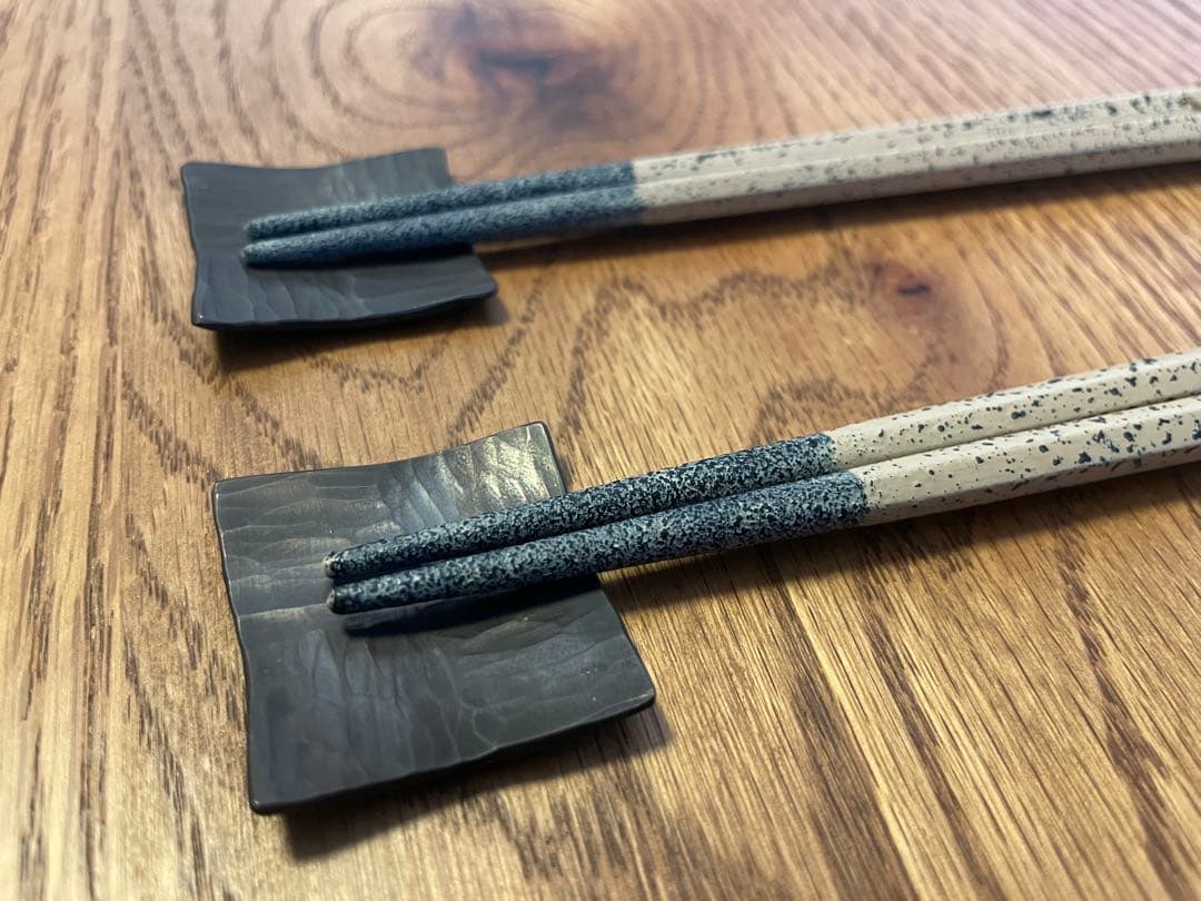 未使用品　眞島拓　箸　木工　漆塗り　ペア　作家　陶芸　茶器　酒器　うつわ