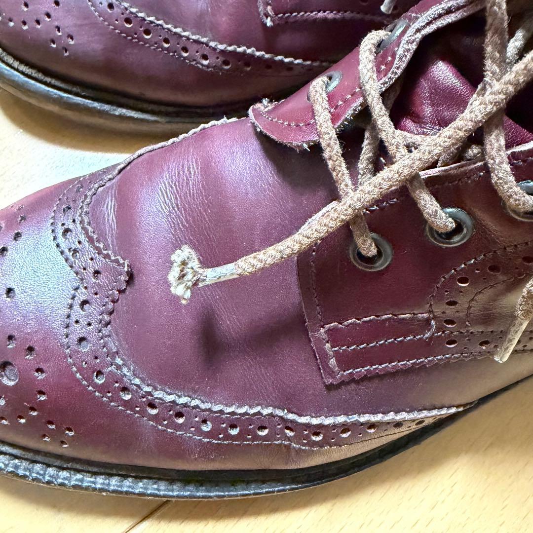 Tricker'sトリッカーズ　バーガンディ ブーツ24cm