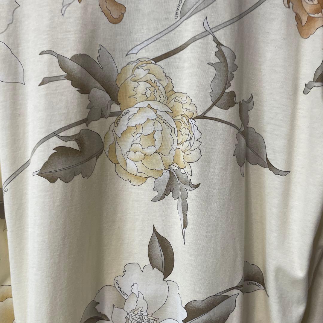 LEONARD 花柄カーディガン 長袖 アイボリー