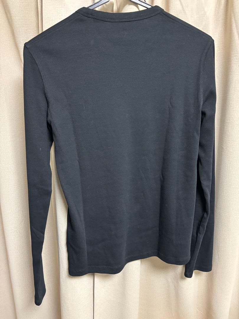 完売品　COS スリムリブコットン長袖Tシャツ　Sサイズ　ブラック
