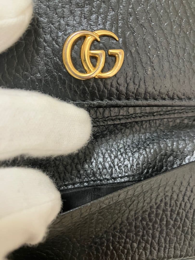 未使用　GUCCI　グッチ　GGマーモント ミディアムウォレット　644407