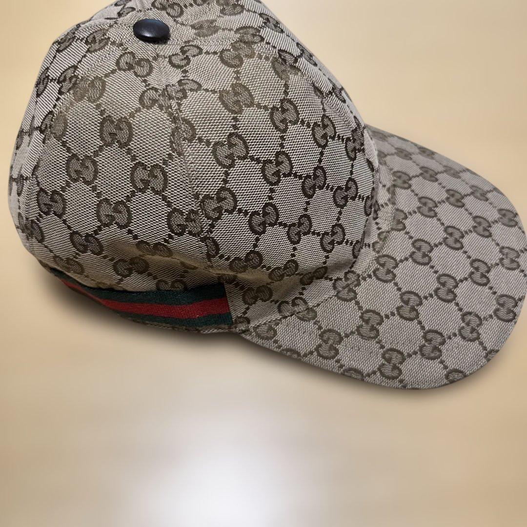 GUCCI キャップ　ベージュ　size M