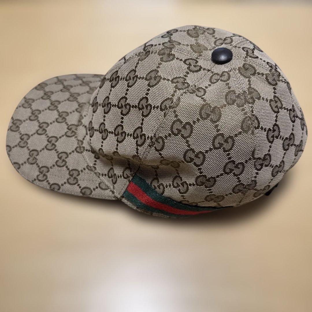 GUCCI キャップ　ベージュ　size M