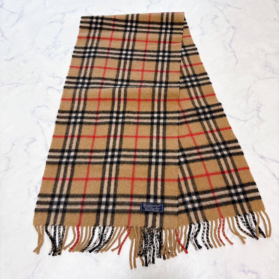 【極美品】Burberry バーバリー　カシミヤ100% ノバチェック　マフラー