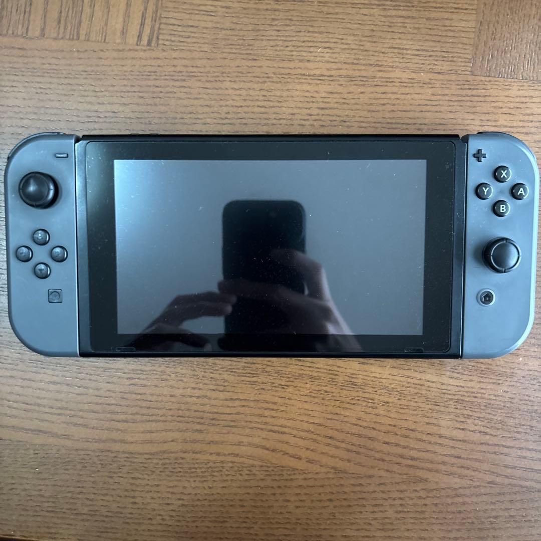 Nintendo Switch 本体 グレー ガラスフィルム付き