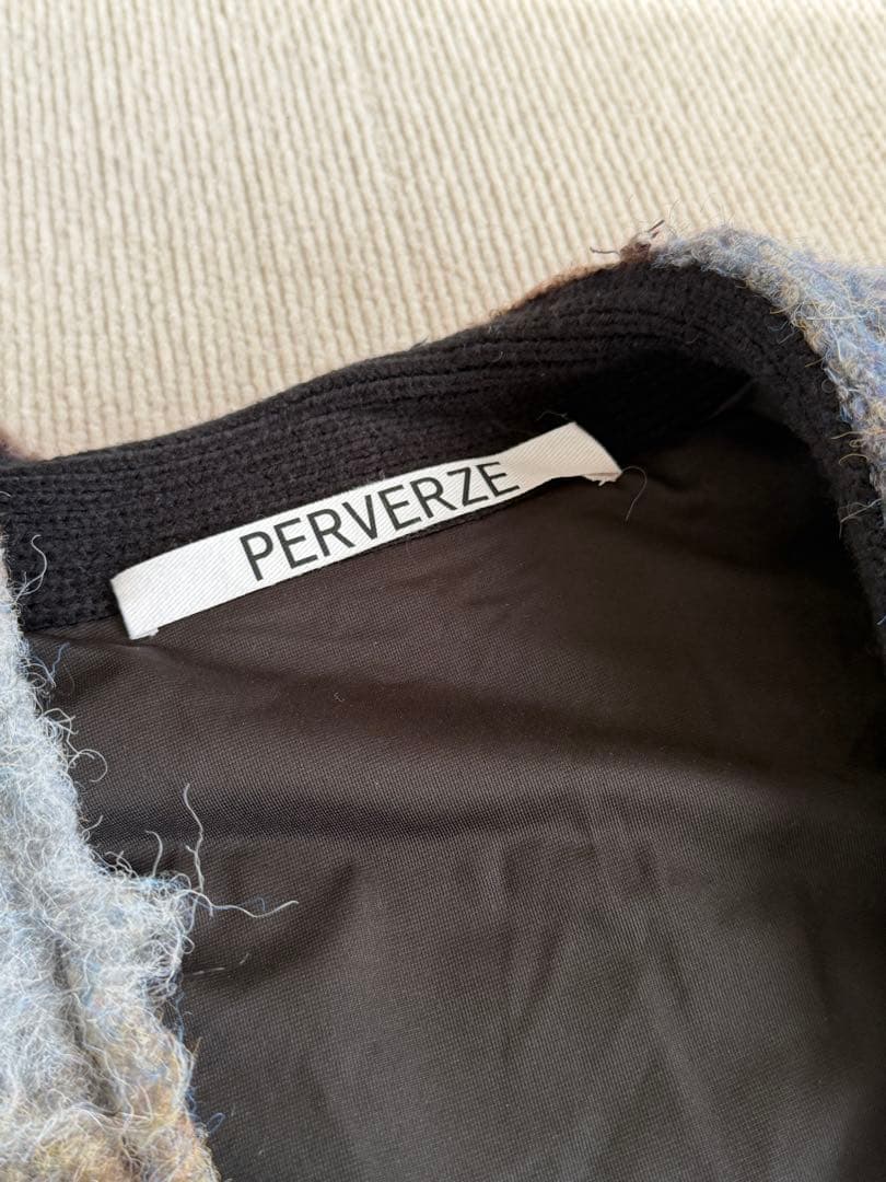 【レア即売品】PERVERZE ブラッシュド ジャカード カーディガン
