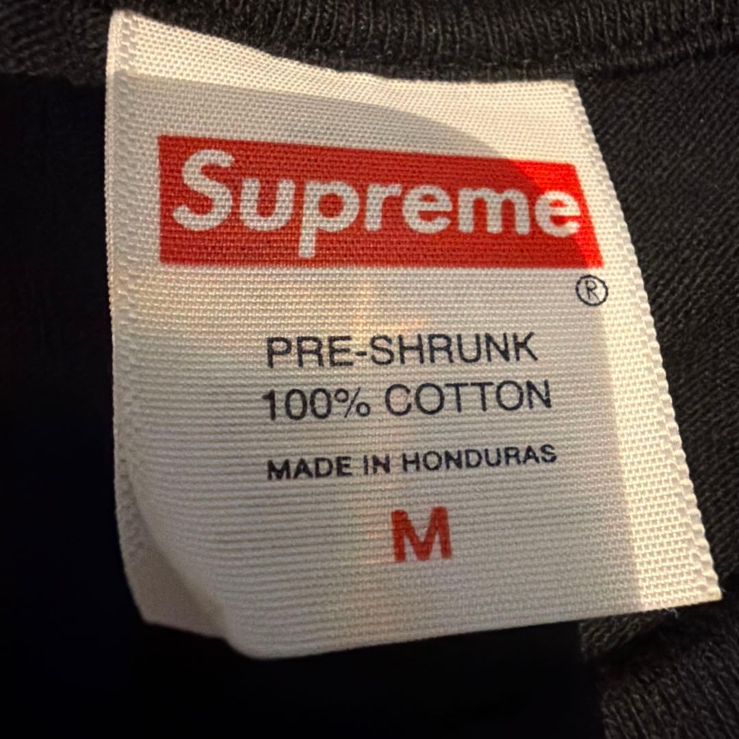 Supreme ブラック stick teeMサイズ ステッカー付き