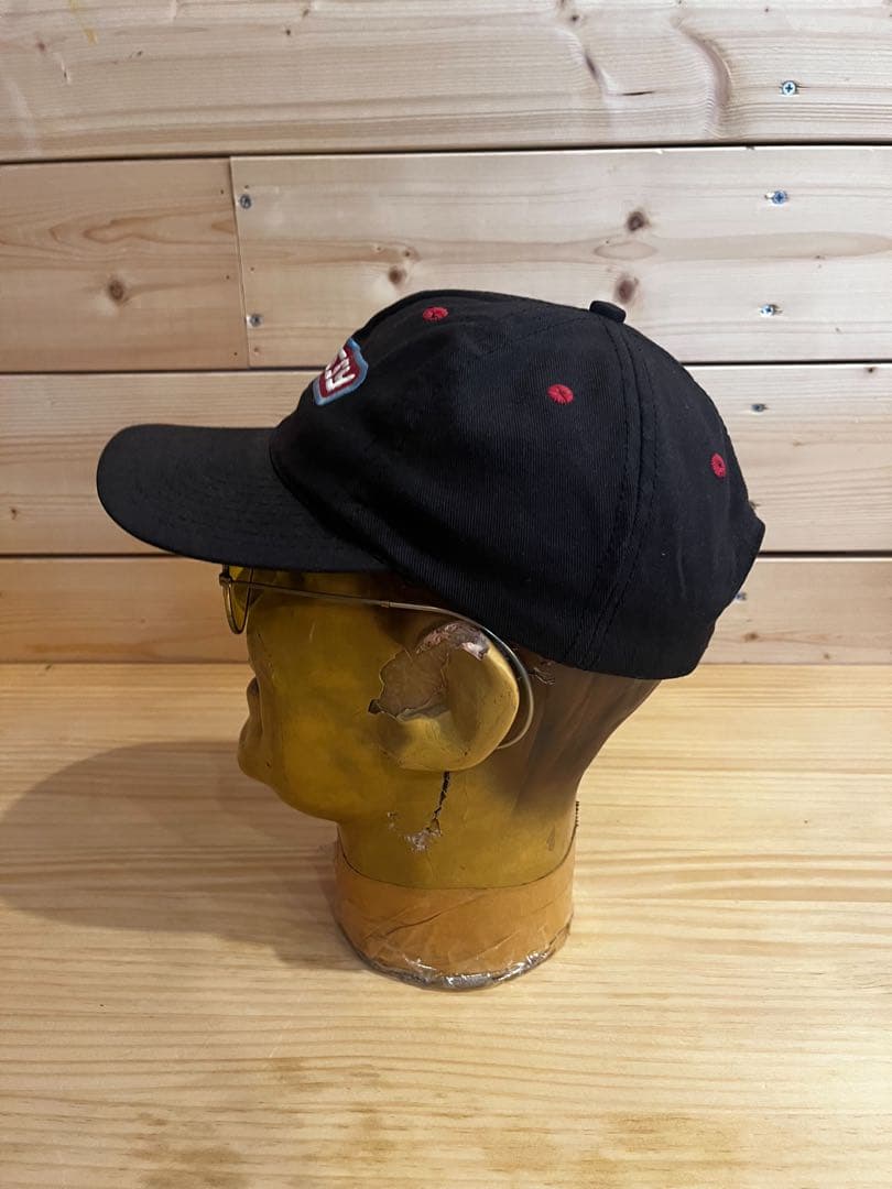 Stüssy CAP ロゴ刺繍 スナップバックキャップ ブラック ヴィンテージ
