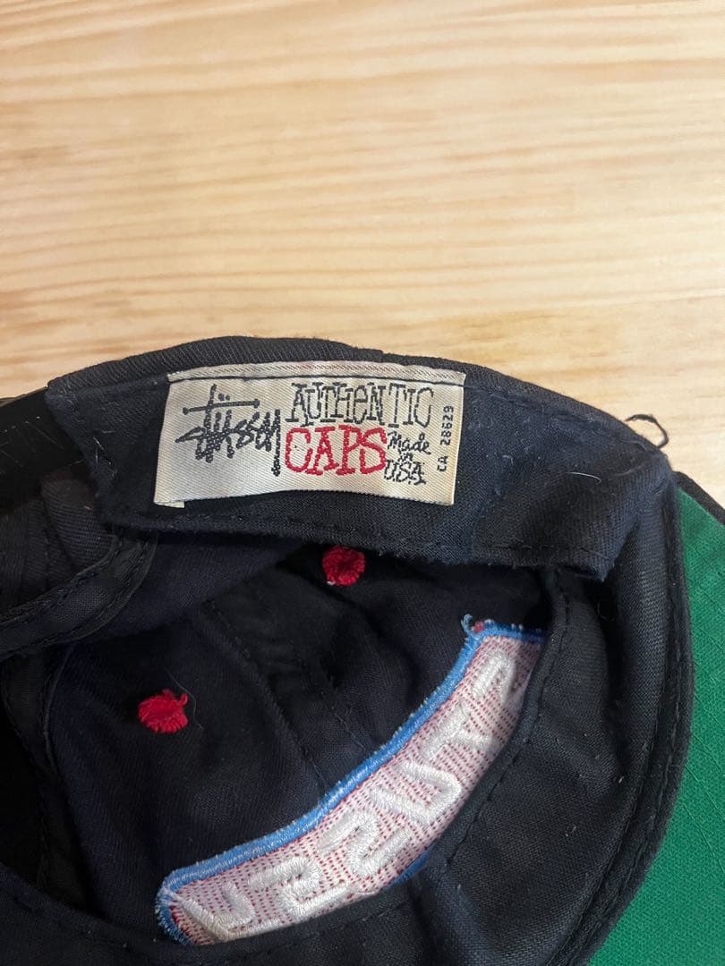Stüssy CAP ロゴ刺繍 スナップバックキャップ ブラック ヴィンテージ