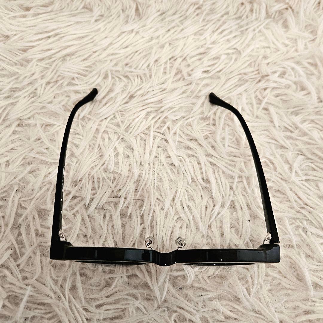 美品 N.S.H 渋谷サングラス 美品 NSH 眼鏡 メガネ 度無し 黒