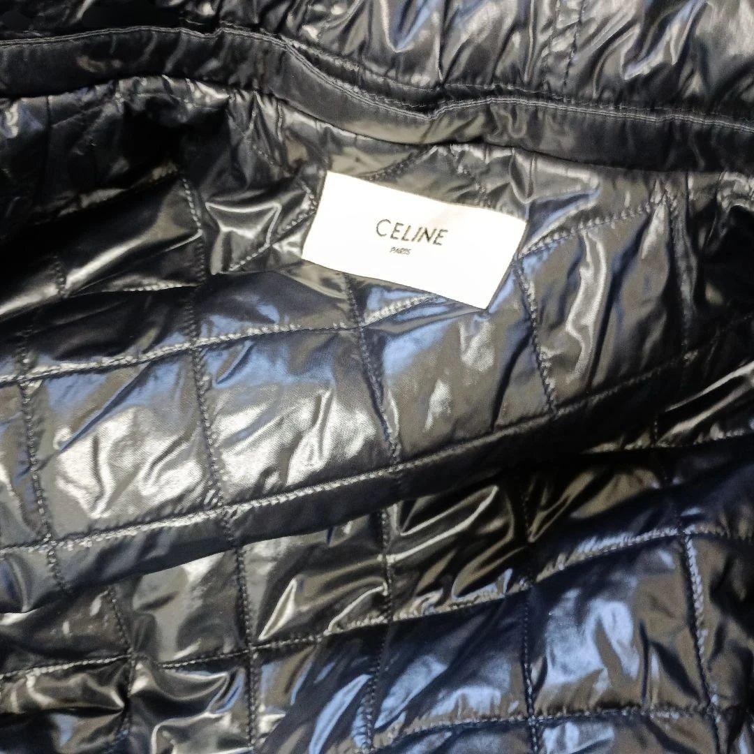 CELINE チェック柄ジャケット フード付48サイズ